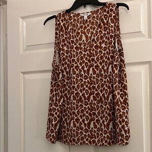 Nine West Animal Print Top - Brown and Black